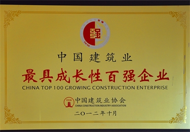 中國建筑業最具成長性百強企業